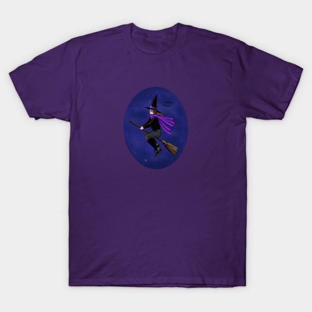 Sky Pilot Halloween Witch T-Shirt by JaqiW